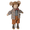 Grand-père souris Maileg – souris en tenue vintage avec chapeau et bottes