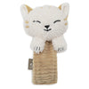 Hochet à main Charlie le chat Jollein – jouet d’éveil bébé doux en tissu beige