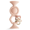Jouet ventouse HexaPop Mushie blush en silicone avec anneaux sensoriels