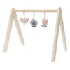 Arche d’éveil en bois naturel avec jouets suspendus en tissu thème oiseaux – Jollein Lovely Birds
