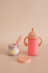 Kit d’anniversaire pour poupée Tiny Harlow avec biberon de lait à la fraise et petit pot "Birthday Cake" aux confettis colorés – jouet d’imitation pour enfant.