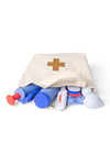 kit docteur enfant silicone bleu jeu imitation médecin bébé enfant mallette docteur Montessori