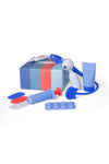 kit docteur enfant silicone bleu jeu imitation médecin bébé enfant mallette docteur Montessori