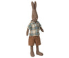 Tenue Maileg pour lapin taille 2 avec chemise à carreaux et short marron