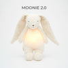 Moonie 2.0 lapin vintage blanc polaire – peluche veilleuse bruit blanc pour bébé