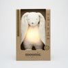 Moonie 2.0 lapin vintage blanc polaire – peluche veilleuse bruit blanc pour bébé