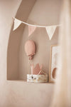 Guirlande fanions en tissu rose Jollein pour décorer chambre bébé ou enfant.