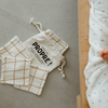 Lot de 4 lingettes lavables grands carreaux Atelier Wagram – accessoires zéro déchet pour bébé et famille
