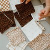 Lot de 4 lingettes lavables Léopard Atelier Wagram – accessoires zéro déchet pour bébé et famille