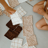 Lot de 4 lingettes lavables Léopard Atelier Wagram – accessoires zéro déchet pour bébé et famille