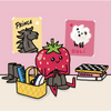 Livre enfant Charlotte la Fraise va à la ferme Julie Bullier La Poule qui Pond couverture illustrée rose