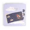 Livre puzzle Dreamy Adventurers Filibabba avec illustrations poétiques d’animaux et montgolfières
