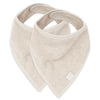 Lot de 2 bavoirs bandana en éponge, couleur nougat, marque Jollein.