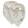 Lot de 2 bavoirs bandanas en coton Jollein motif Leafy Dreams – bavoirs bébé doux et pratiques