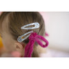 Lot de 2 pinces cheveux enfant transparentes pailletées étoiles multicolores