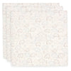Lot de 3 langes bébé motif éléphants Jollein 70x70 cm