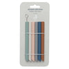pailles silicone enfant reutilisables multicolores jollein lot 6 pailles souples