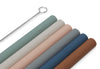 pailles silicone enfant reutilisables multicolores jollein lot 6 pailles souples