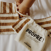 Lot de 4 lingettes lavables rayures larges Atelier Wagram