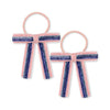 lot de 2 élastiques en velours mellow rose, konges slojd. 