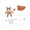 Lot de 6 cartes d'invitation "Bébé ourson" - Papier Poetic