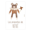 Lot de 6 cartes d'invitation "Bébé ourson" - Papier Poetic