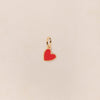 Médaillon coeur doré et émail rouge, Emoi Emoi.
