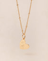 Médaille coeur lettres en laiton doré à l'or fin 24 carats, Emoi Emoi.