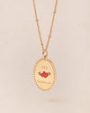 Médaille "Fée marraine" de 20 mm en laiton doré à l'or fin 24 carats, marque Emoi Emoi.