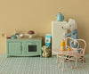 Cuisine miniature menthe Maileg avec évier et four pour souris jouet