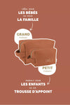 petite trousse de toilette Mini Paulette personnalisable tomette Petit Picotin – format mini idéal pour bébé et maman