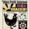 Livre tissu bébé "Mon Petit Journal – Mon Imagier" Crinkly – imagier noir et blanc pour éveil visuel