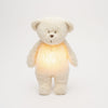 Moonie 2.0 ourson vintage blanc polaire – peluche veilleuse bruit blanc pour bébé