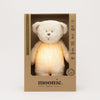 Moonie 2.0 ourson vintage blanc polaire – peluche veilleuse bruit blanc pour bébé