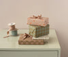 Papier cadeau fleuri Maileg rouleau 10 mètres motif fleurs fond terracotta