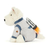 Peluche chien astronaute Munro Scottie Jellycat avec fusée et combinaison spatiale