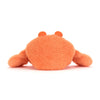 Peluche crabe corail Jellycat avec grandes pinces toutes douces