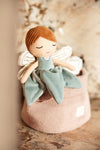 Poupée fée en peluche douce bleu ciel avec ailes brodées – Fairy Amy Jollein