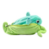 Peluche réversible Bubblet le poisson Flipetz Les Déglingos transformable en cosse de petits pois verte