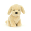 Peluche chien Jellycat chiot beige doux assis – doudou bébé compagnon câlin