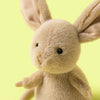 Peluche Jerboa Jellycat beige avec longues oreilles et queue douce – doudou bébé original