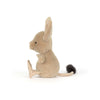 Peluche Jerboa Jellycat beige avec longues oreilles et queue douce – doudou bébé original
