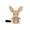 Peluche Jerboa Jellycat beige avec longues oreilles et queue douce – doudou bébé original