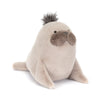 Peluche lion des mers Jellycat beige avec moustaches et petite crinière grise