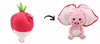 Peluche Transformable Cochon Rose dans son Radis - Les Déglingos 🎁 | Découvrez une peluche 3 en 1 unique : un radis en peluche zippé qui dévoile un adorable cochon rose tout doux, pouvant se déplier en coussin moelleux. Idéal pour les enfants, ce compagnon réconfortant et ludique est parfait pour jouer, câliner et voyager avec tendresse.