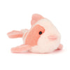 Peluche poisson carpe rose et crème Jellycat ultra douce