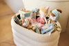 Poupée peluche Chevalier Jollein – poupée douce en tissu bleu et beige pour enfant