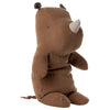 Peluche Safari Friends Rhinocéros couleur chocolat médium Maileg