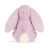 Peluche lapin rose Jellycat Thistlepop Luxe avec oreilles fleuries – doudou bébé naissance doux