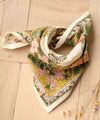Petit et grand foulard fleuri Balkan écru Bellemme – foulard bohème enfant adulte